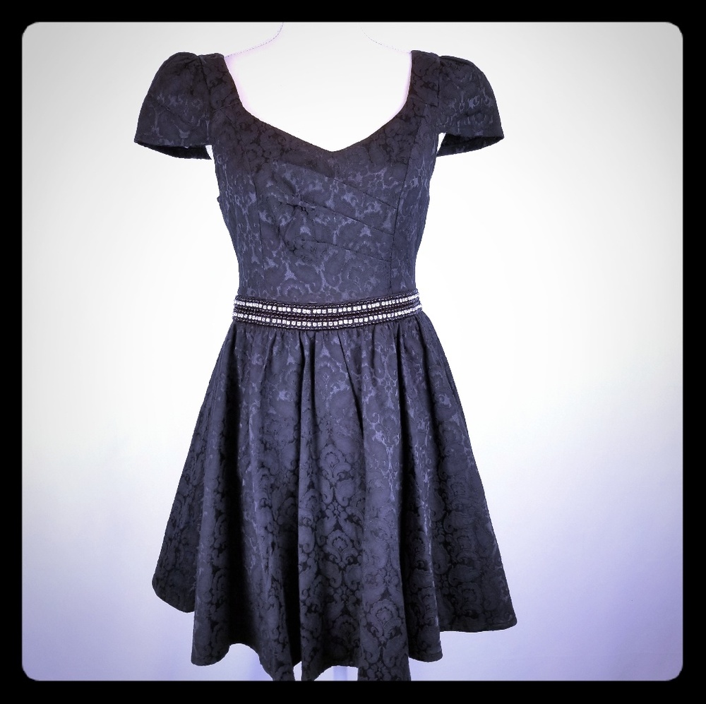 Just Me Black Party Dress